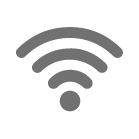 Grey wi-fi icon.