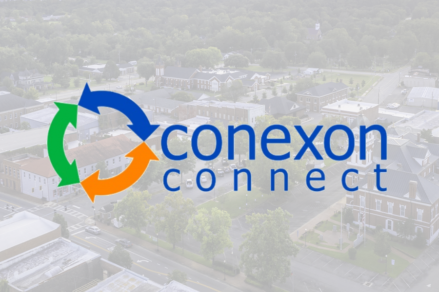 A rural city in the background with the Conexon Connect logo.