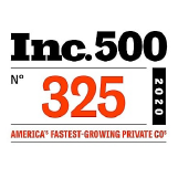 Inc 5000 America's fastest-growing private Co award number 325 2020.