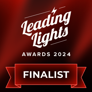 The Leading Lights Finalist 2024 award banner.