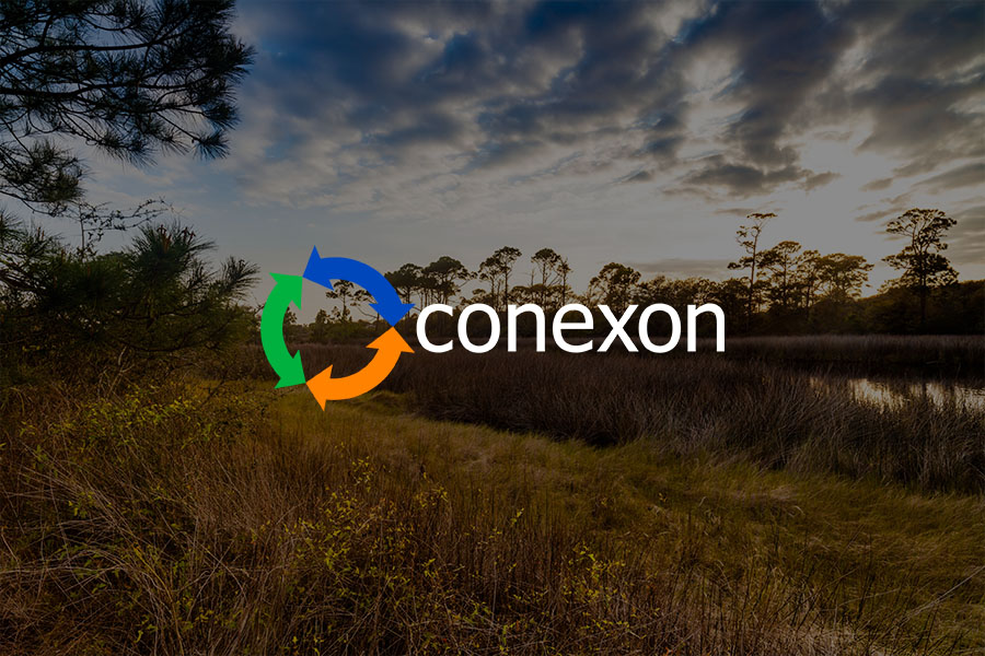 Florida panhandle background with Conexon logo overtop.