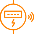 Orange electric grid server with a wi-fi incon